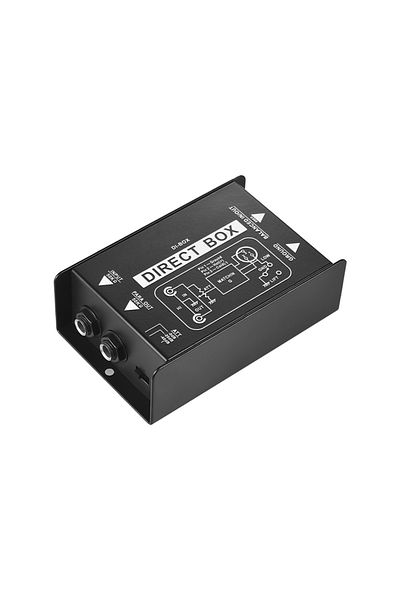 Choice Black Professional Single Channel Passive Di-box Direct Injection Audio Box Balanced & Unbalance Sig