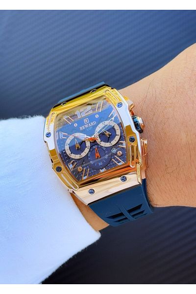 Reward A 145054   Navy Blue Silicone Cord Men's Wrist Watch