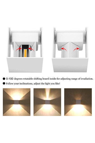 Choice 12w Cold White 6000k Black Body 6w 12w Led Wall Light Outdoor Waterproof Ip65 Porch Garden Wall Lamp