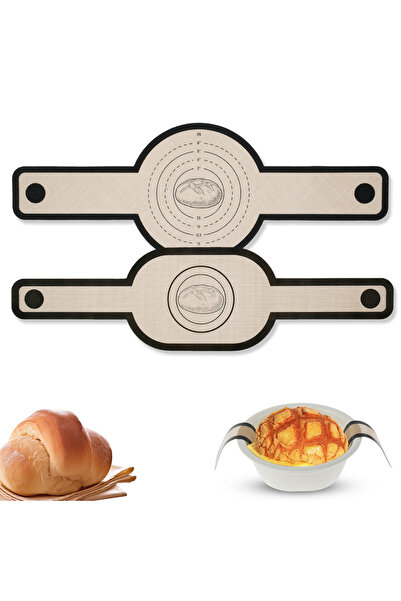 Choice 2 قطعة حصيرة الخبز السيليكون بمقبض طويل مقاومة للحرارة للخبز وحصير الخبز العجين المخمر ل...