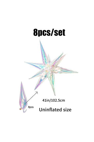 Choice 8 قطع أخرى من بالونات قوس قزح على شكل نجمة، 41 بوصة، أعياد الميلاد، حف...