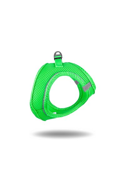 Tailpetz Air-Mesh Cat Dog Chest Collar - Soft, Breathable, Durable Neon Green