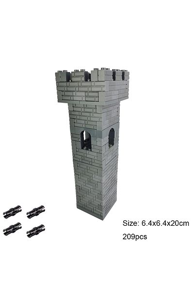 Choice Castle Tower Building Block Diy Fortress Fortification Stronghold Large Fortified Castle Educational