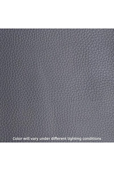 Choice 20x50cm Black Grey 0.9mm Soft Artificial Leather With Self-adhesive Ad...
