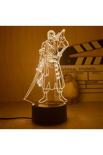 Choice 18cm Warm White 9 Anime One Piece Luffy Zoro Portgas D Ace 3d Illusion Led Night Light Night Light