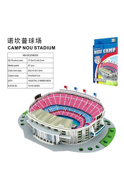 feooe 20601st Camp Nou Stadium Diy 3d Paper Puzzle Football Field Model Building Stadium Assembly T