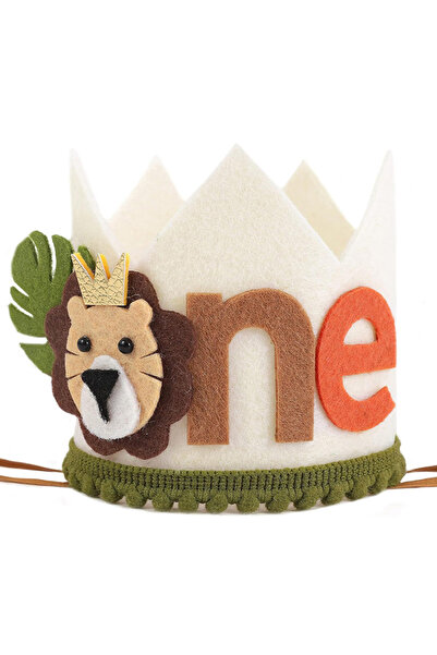 Choice قبعة على شكل تاج من اللباد على شكل أسد للأطفال من سن سنة واحدة، قبعة ع...