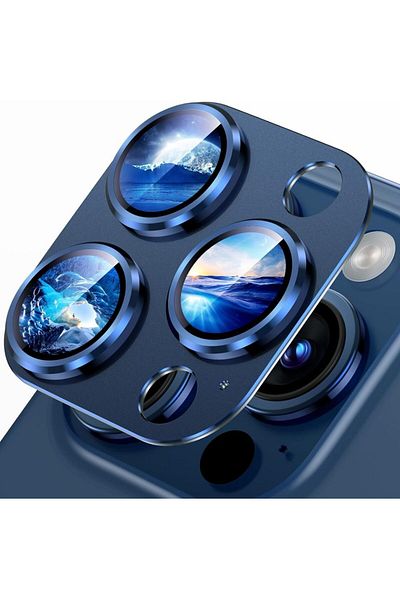 Choice For Iphone 15pro Max Blue 2pcs Tempered Glass Camera Lens Protector Cover For Iphone 15 Pro Max 14 P