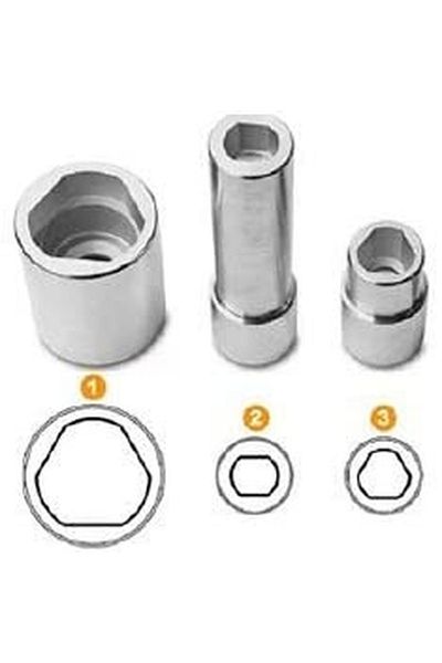 TANTESTO Ve 3pcs 3pc 1/2 Triangular Multi-toothed Socket And Tool Nuts For Ve Bosch Fuse Board Injection Pump