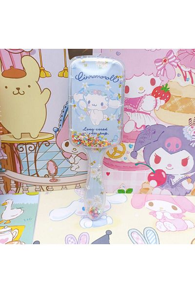 Choice Cinnamoroll Sanrio Hair Brush Kuromi My Melody Kawaii Handle Combs Hello Kitty Cartoon Flowing Sand