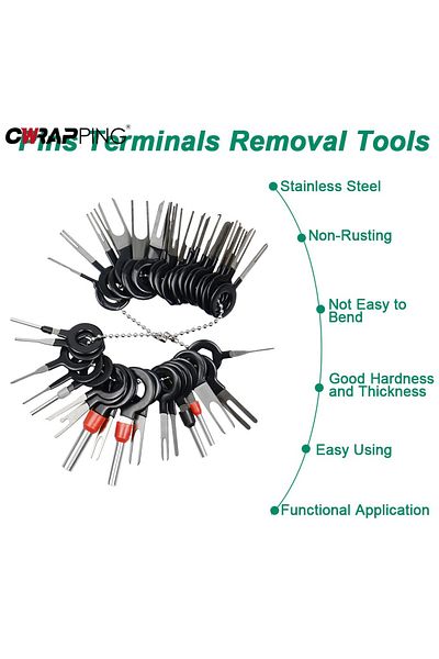 Choice Car Terminal Removal Kit Box 26/36/41pcs Wire Plug Connector Extractor Puller Release Pin Extract...