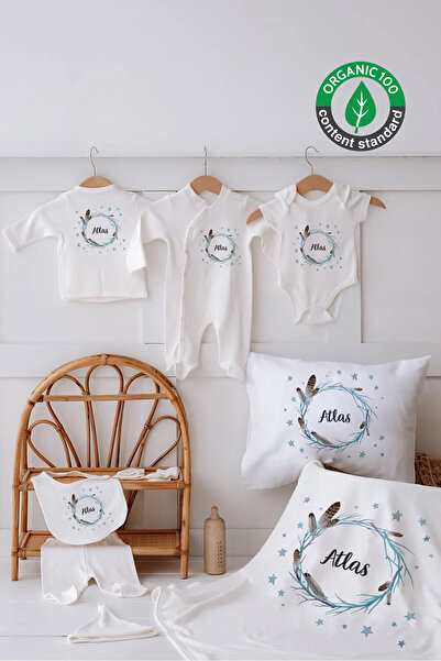 Lilabio %100 Organik Isme Özel Isimli 10lu Hastane Çıkışı Kuş Tüyü