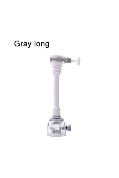 Choice Gray Long 2 Modes 360 Rotatable Bubbler Water Saving High Pressure Nozzle Filter Tap Adapter Faucet