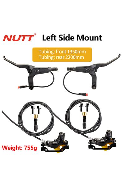 Choice 1 Pair Brakes Nutt 4 Piston Electric Scooter Brake Y-5 Hydraulic Disc Brakes 140 160 180 Rotor For A