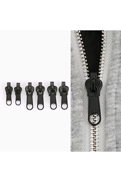 Choice مجموعة رأس سحاب سريعة الإصلاح من 6 قطع سوداء اللون، طقم عالمي بديل لإص...