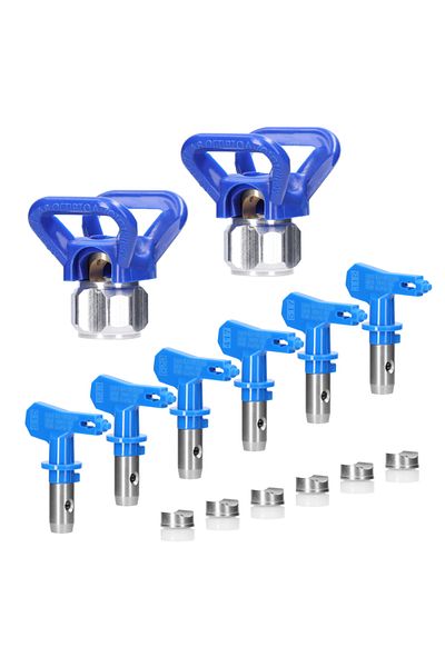 Choice Blue Airless Paint Nozzles Set Reversible Spraying Machine Tips Airless Paint Sprayer Nozzle Kit Spr