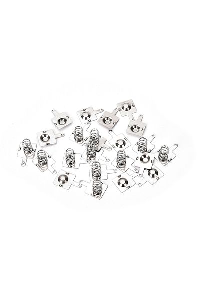 Choice 10pcs/ 25mmx12mm - + Replacement Metal Batteries Spring Contact Plate Silver Unidirectional slot ...