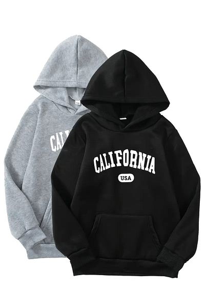 aynewmoda California Printed Sweatshirt Hoodie (Single)