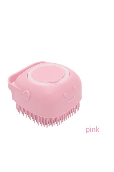 Choice Pink Bathroom Puppy Big Dog Cat Bath Massage Gloves Brush Soft Safety Silicone Pet Accessories For D