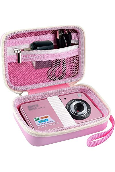 Choice حافظة كاميرا رقمية وردية اللون متوافقة مع كاميرات CAMKORY/YISENCE/VAHO...