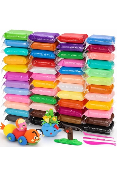 Choice طين يجف في الهواء 48 لونًا خفيفًا للغاية ويجف في الهواء للأطفال، نموذج...