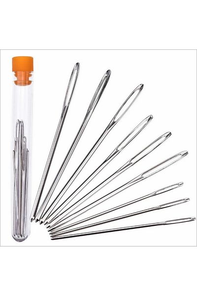 Choice A Style-9pcs 9 Pcs Large Eye Blunt Sewing Needles Cross Stitch Knitting Needle Handmade Leather Embr