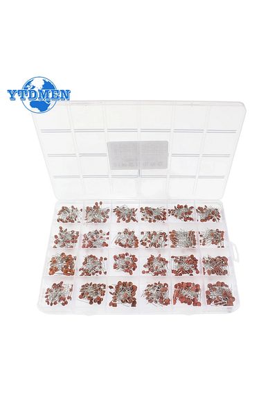 YTDMEN 960pcs-with Box 300/960pcs Ceramic Capacitor Kit 2pf-0.1uf Capacitance Assorted Set Diy Sample Pack/