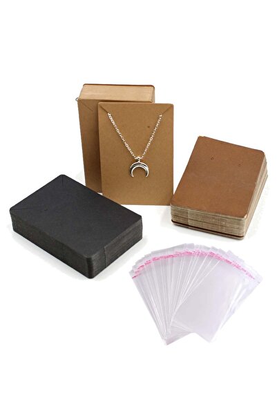 Choice1 50pcs 6x9cm Earring Display Card Blank Kraft Paper Tags for DIY Ear Necklace Jewelry Selling Smal...