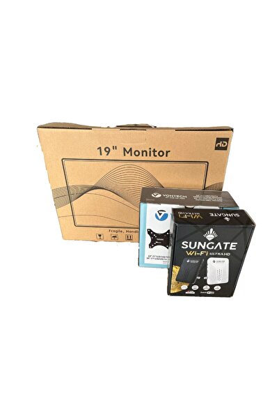 NOVACOM 19 inç televizyon seti  Monitör+İptv+Tv askı aparatı+kumanda