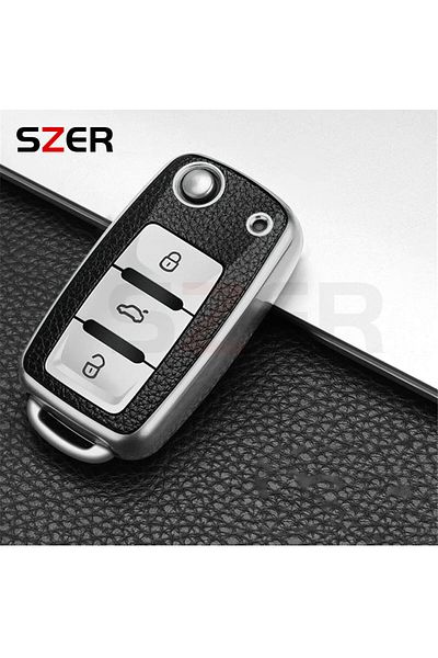 Choice Silver Tpu Car Key Case Cover Shell Fob For Volkswagen Vw Polo Golf Passat Tiguan Beetle Caddy T5 Up