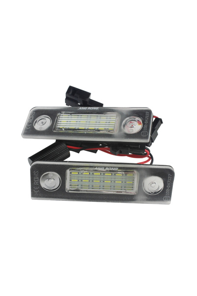 Choice 6000K WHITE ANGRONG 2x LED License Number Plate Light For Skoda Octavia 1Z 2004-13 & Roomster 5J 200