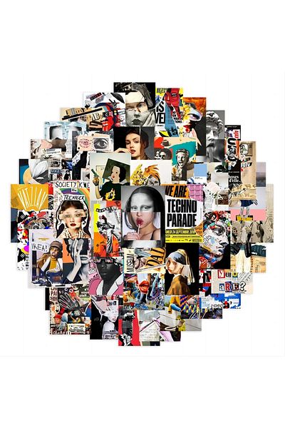 Choice 50pcs Aesthetic 50pcs Modern Art Aesthetic Stickers Laptop Fridge Guitar Luggage Phone Case Skateboa