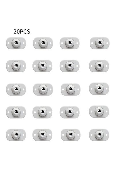 Choice 20pcs 4/20pcs Wheels For Furniture Stainless Steel Roller Self Adhesive Caster Home 360 Degree Load
