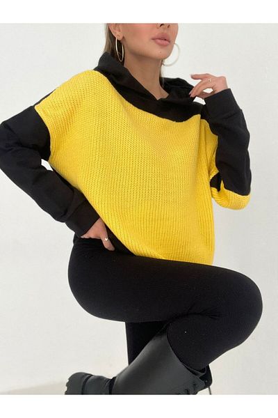 SHUGAA Women's Knitwear Sweatshirt with Hood