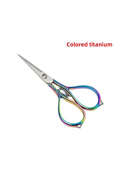 Choice Colored Titaniom Stainless Steel Tailor's Scissors Cross Stitch Antique Vintage Scissor Thread Embro