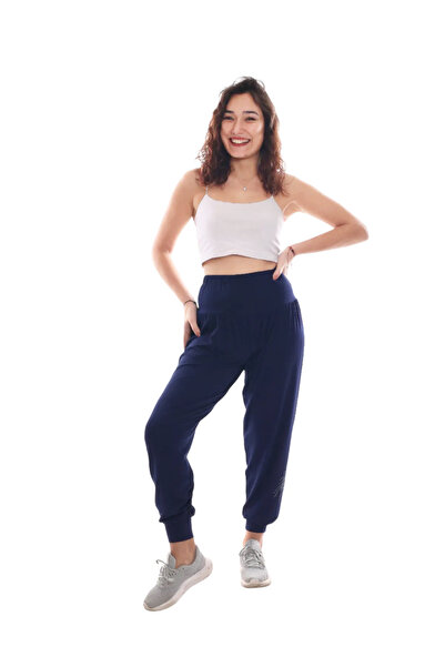 ASN concept شالوار نسائي باللون الأزرق الداكن (مع خيار الحجم الكبير