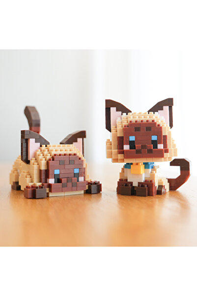 Choice مجموعة مكعبات بناء جديدة من 395 قطعة من دمى القطط اللطيفة البرتقالية من الفضة المتدرجة على شكل بقرة، مجموعة للبنات