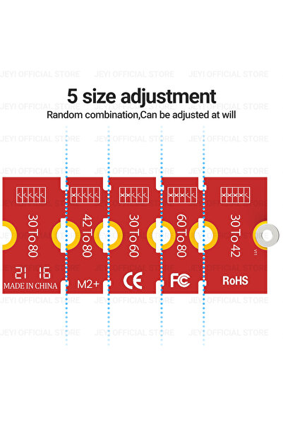 Choice1 حامل تمديد JEYI M.2 NGFF NVME SSD بطول 2230 2242 2260 2280 محول تمديد...
