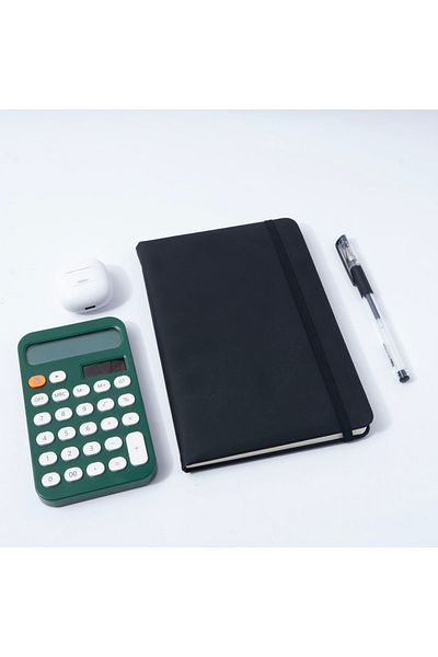 Choice دفتر ملاحظات أسود A6 A5/a6 بحزام عمل من البولي يوريثان، دفتر ملاحظات للطلاب، 80 ورقة/160 صفحة، حساب يدوي