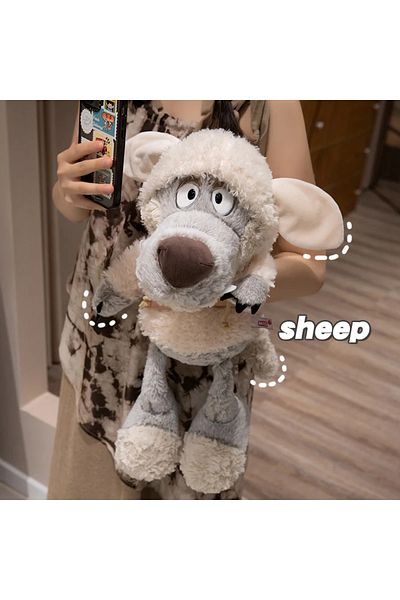 Choice 50cm GRAY New camouflaged Wolf plush toy Sleepy Sheep doll Forest Family Muppets Sleep pillow Wolf d