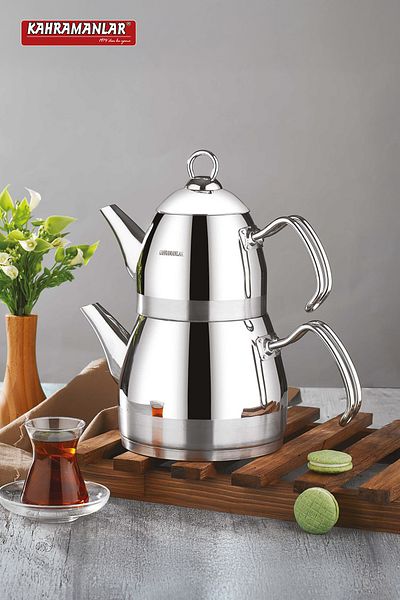 Kahramanlar Roma Mini Size Platinum Teapot Set