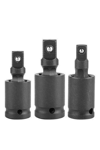 STONEGO 3pcs Universal Pneumatic Wrench Joint Wrench Socket Adapter Set, 1/4 Inch, 3/8 Inch, 1/2 Inc