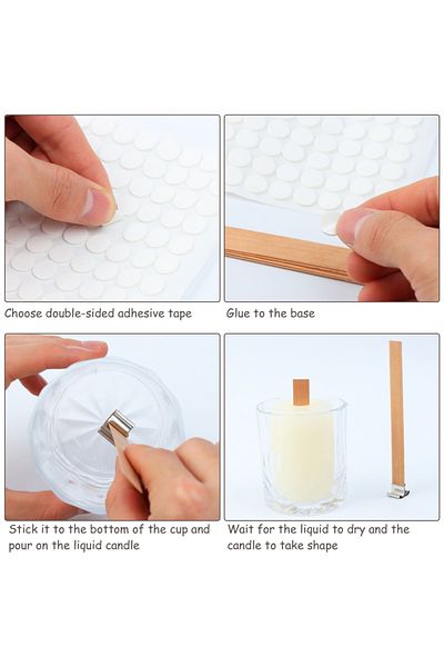 Choice 10pcs Wooden Candles Wick With Sustainer Tab Candle Wick Core For DIY 13cm Candle Making Supplies...