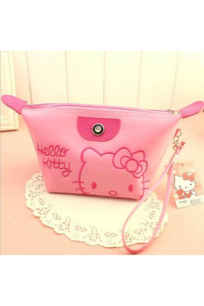 Choice Hello Kitty 28x11cm Sanrio Hello Kitty Makeup Bag Anime Y2k Girls Storage Bag Cartoon Kawaii Large C