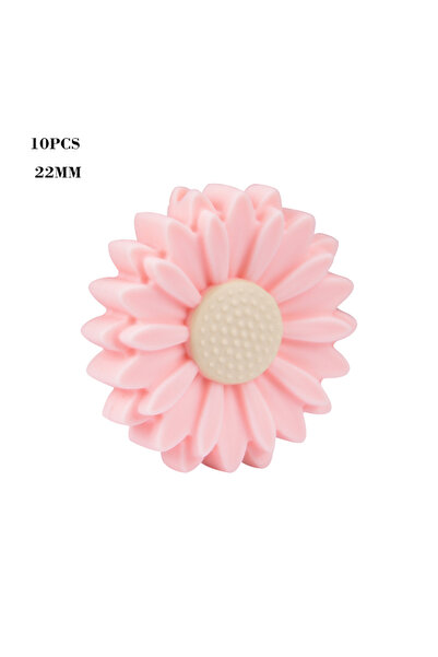 Choice rose quartz LOFCA-Daisy Sunflower Mini Silicone Beads, DIY Pacifier Ch...