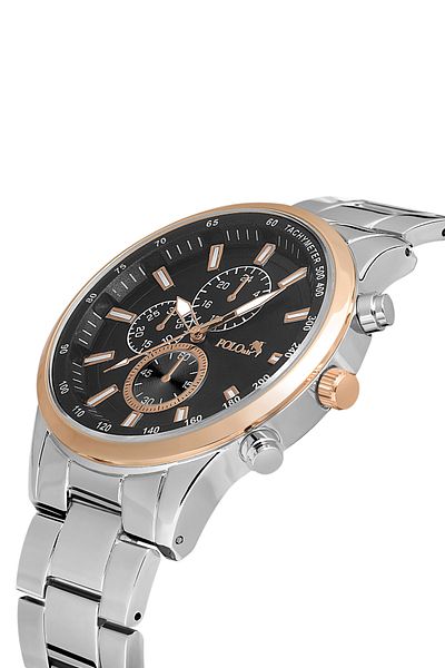 Polo Air Sports Metal Band Men's Wristwatch Silver-Copper PL-0848E6x
