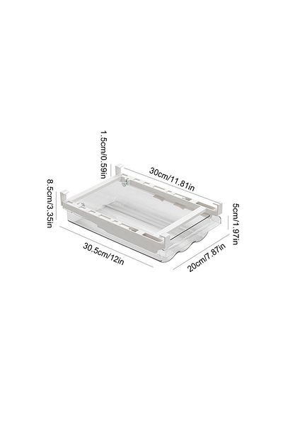 Choice 1-tier 30.5x20x8.5cm Transparent Clear Container For Egg Fridge Drawer Organizer Refrigerator Storag