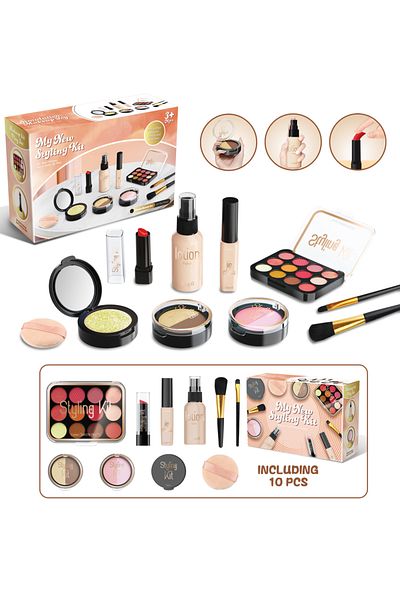 Choice Black Girl Beauty Play Cosmetics Toy Set Gift Educational Makeup Toys For Kids Cosmetics Bag Set Mak