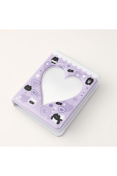 Choice Purple 1 36 Card/3-inch Love Polaroid Photo Storage Book, Starry Sky Card Transparent Inner Page Col
