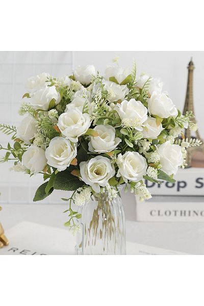 Choice Artificial Rose Flowers Bouquet Silk Fake Flowers for Home Room Decor Garden Wedding Decoration P...
